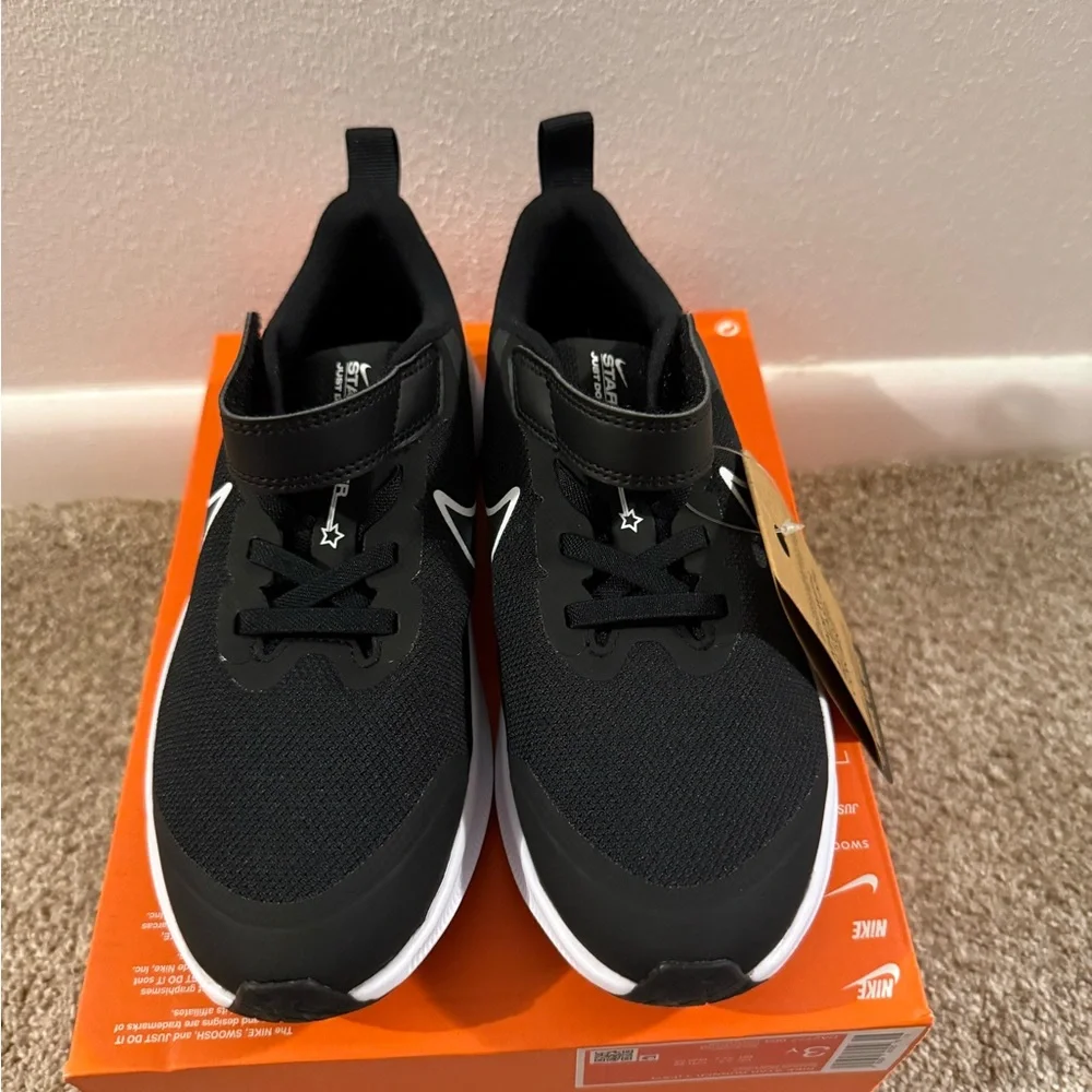 Nike Kids' Black and White Athletic Shoes